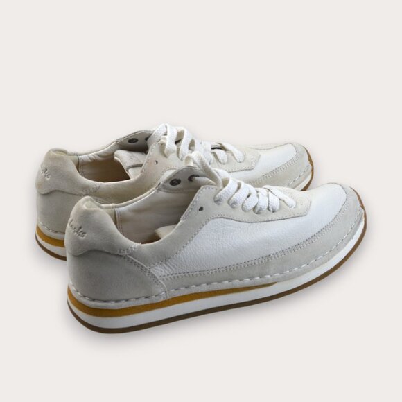 Clarks White Sneakers | Size 8.5 New - Picture 6 of 7